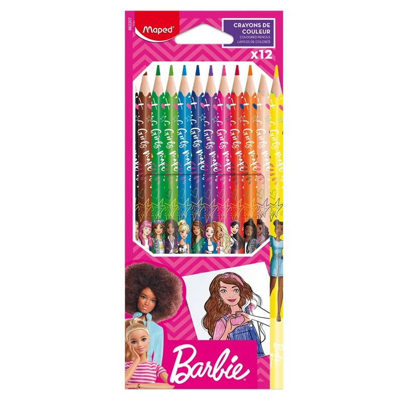 Pastelky MAPED Color Peps Barbie, 12ks
