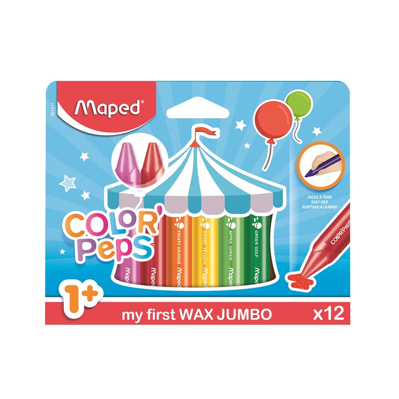 Voskové pastelky MAPED Color Peps jumbo, 12ks