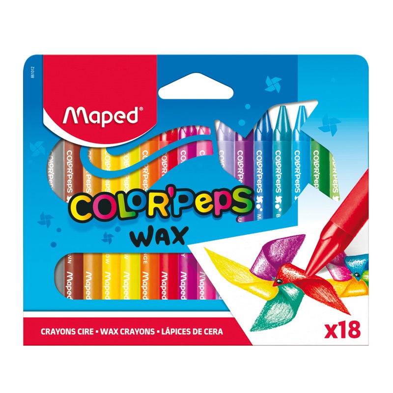 Voskové pastelky MAPED Color Peps Wax, 18ks
