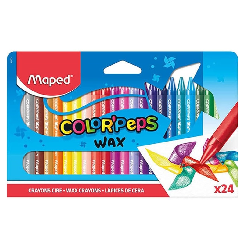 Voskové pastelky MAPED Color Peps Wax, 24ks