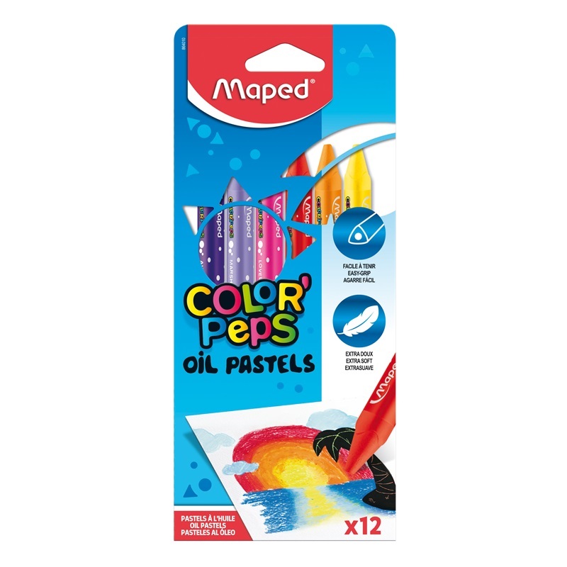 Olejové pastely MAPED Color Peps Oil Pastels, 12ks