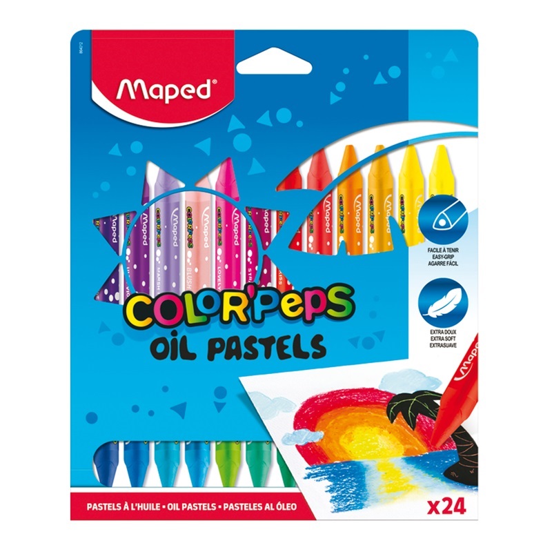Olejové pastely MAPED Color Peps Oil Pastels, 24ks
