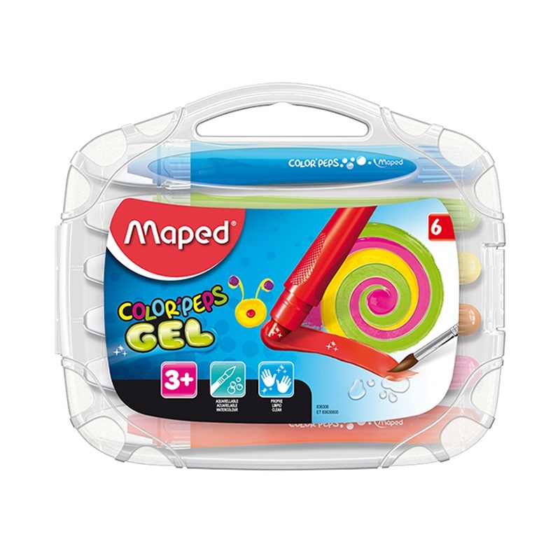 Gelové pastely MAPED Color Peps Gel, 6ks v kufříku