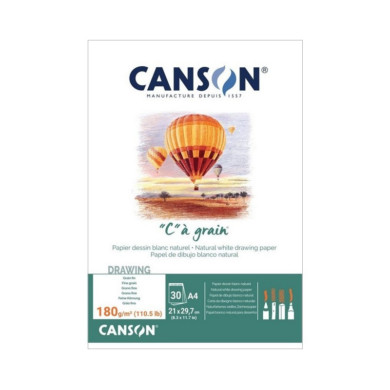 Blok CANSON "C" a grain A4, 30 listů 180 g