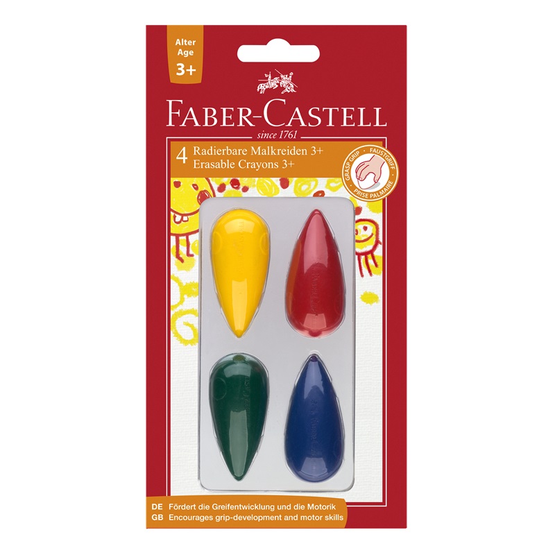 Voskové pastelky FABER-CASTELL plastové, 4ks