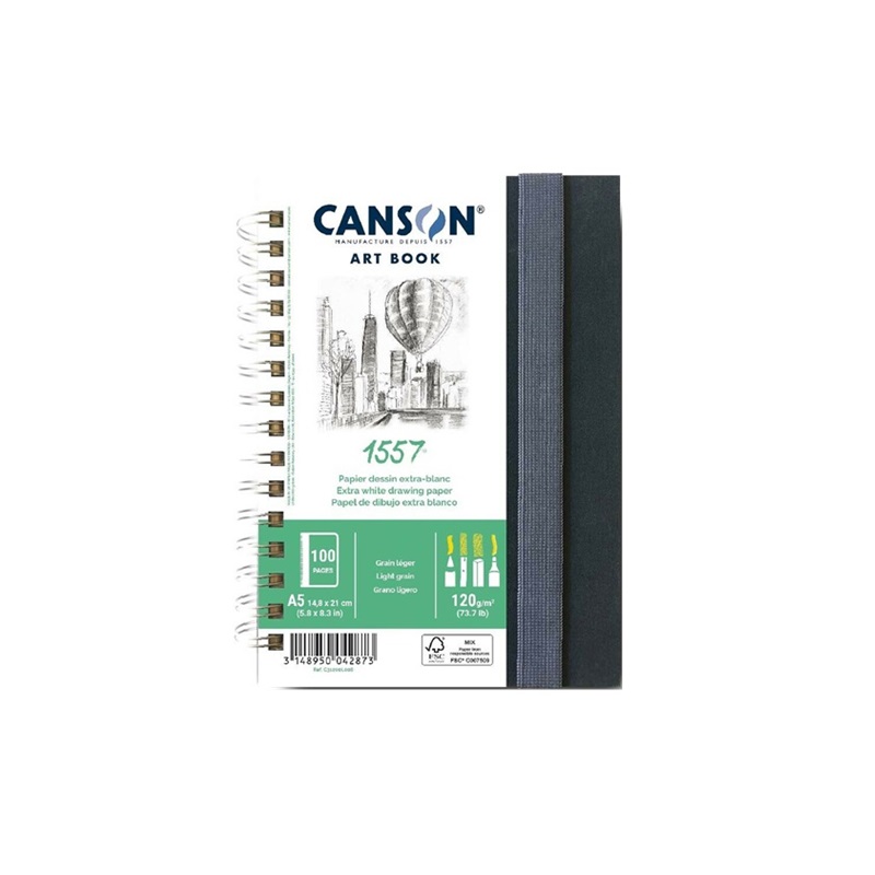 Skicář CANSON 1557 Sketch ART BOOK A5, 50 listů 120g