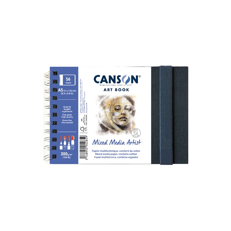 Skicář CANSON Mixed Media Artist ART BOOK A5, 28 listů 300g