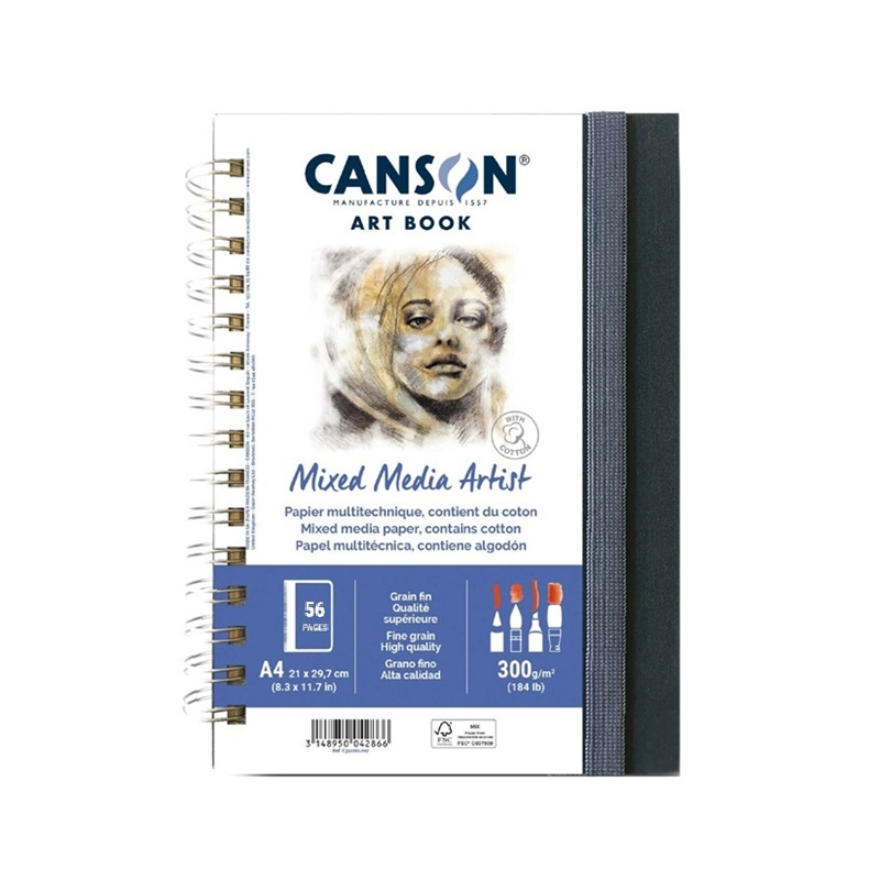 Skicář CANSON Mixed Media Artist ART BOOK A4, 28 listů 300g