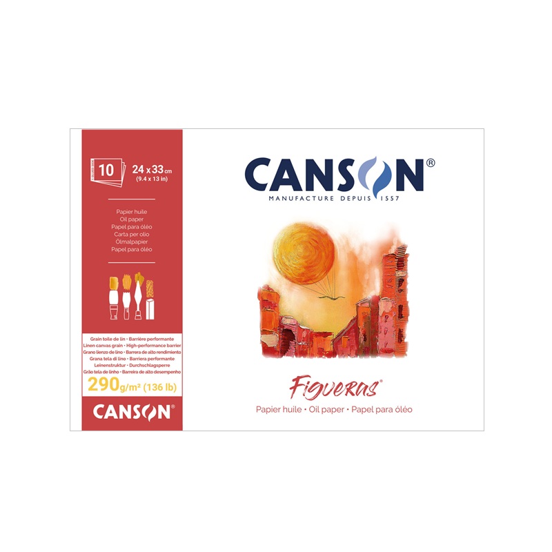 Blok CANSON Figueras Oil 24x33cm, 10 listů 290g