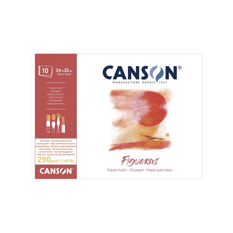 Blok CANSON Figueras Oil 24x33cm, 10 listů 290g