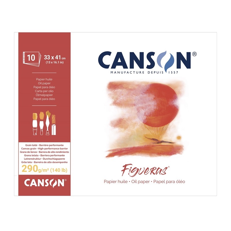 Blok CANSON Figueras Oil 33x41cm, 10 listů 290g