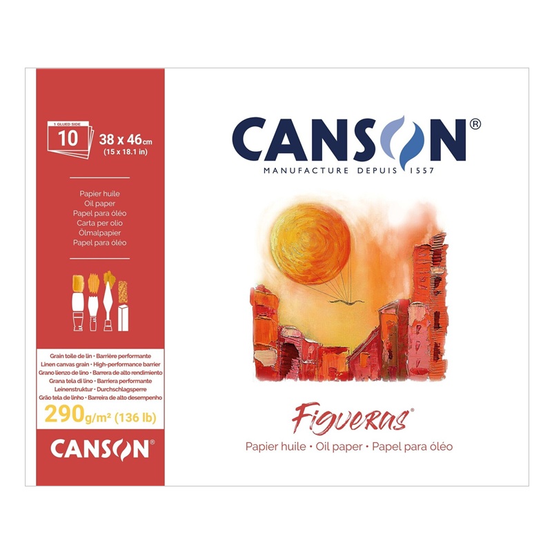 Blok CANSON Figueras Oil 38x46cm, 10 listů 290g