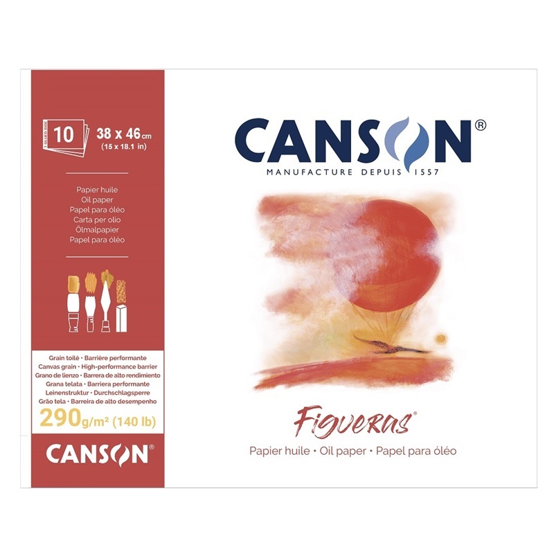 Blok CANSON Figueras Oil 38x46cm, 10 listů 290g