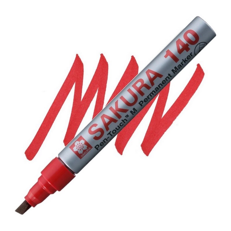 Laková fixa SAKURA Pen Touch 140 šikmá, červená