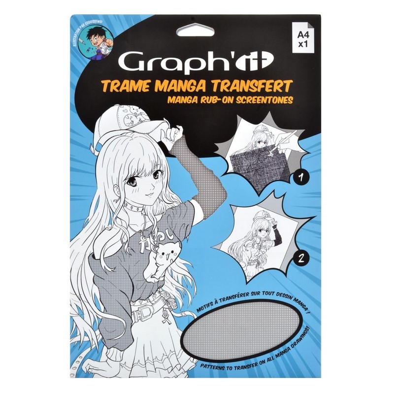 Šablona s texturou GRAPH'IT Transfer Manga A4, tartan