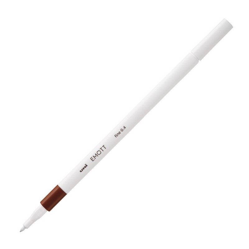 UNI EMOTT fine liner 0,4mm, hnědý