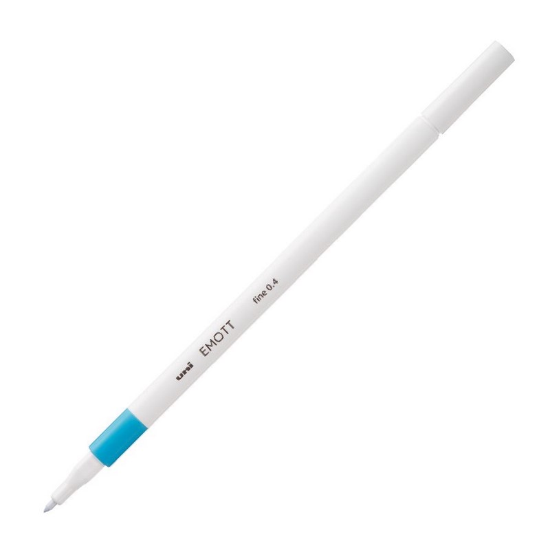 UNI EMOTT fine liner 0,4mm, světle modrý