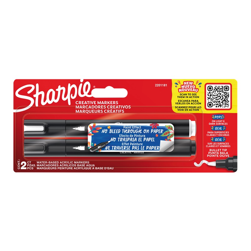 Akrylové fixy SHARPIE 2,5mm, 2ks