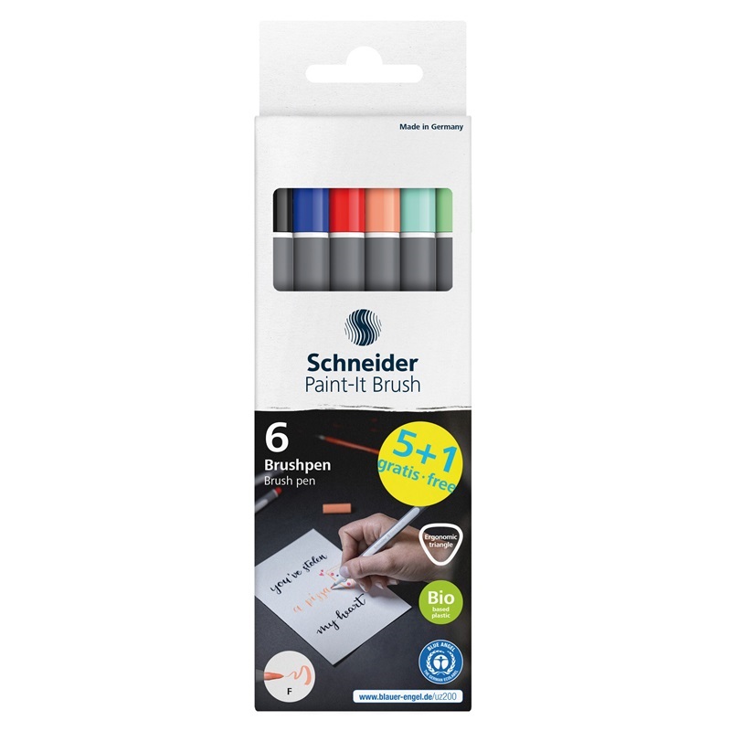 Štětcový SCHNEIDER Paint-It Brush, 6ks základní