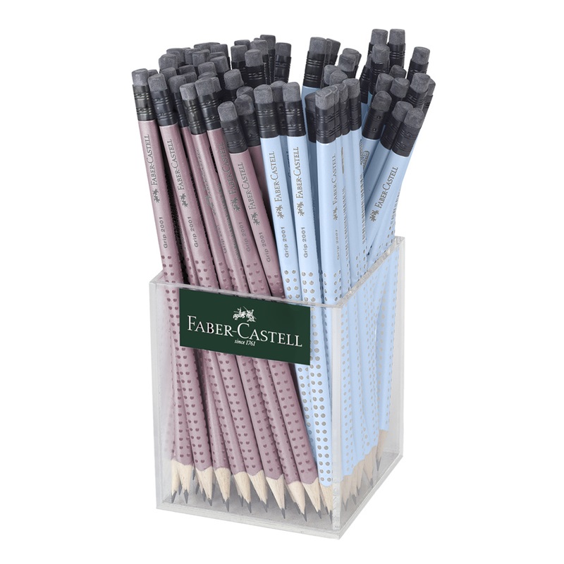 FABER-CASTELL grafitová tužka Grip s gumou, HB 72ks ve stojánku