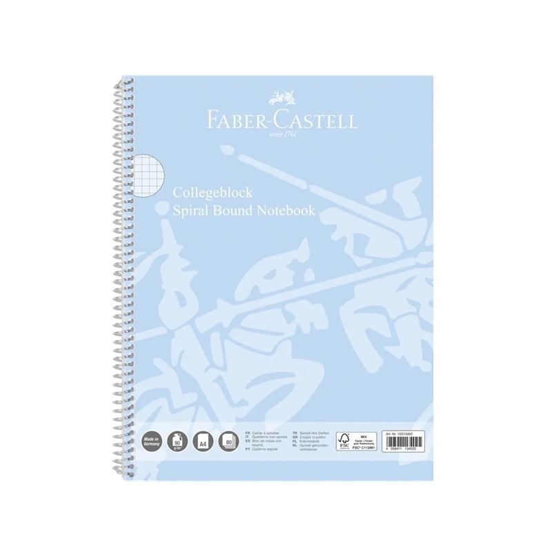 Skicář FABER-CASTELL College A4, 80 čtverečkovaných listů