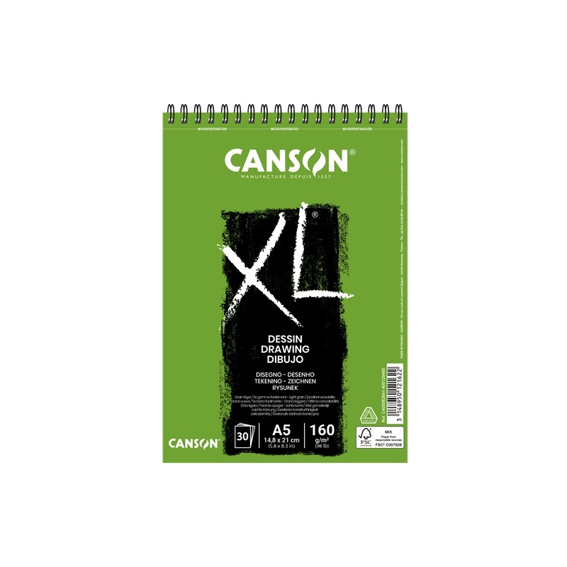 Skicář CANSON XL Dessin A5, 30 listů 160g