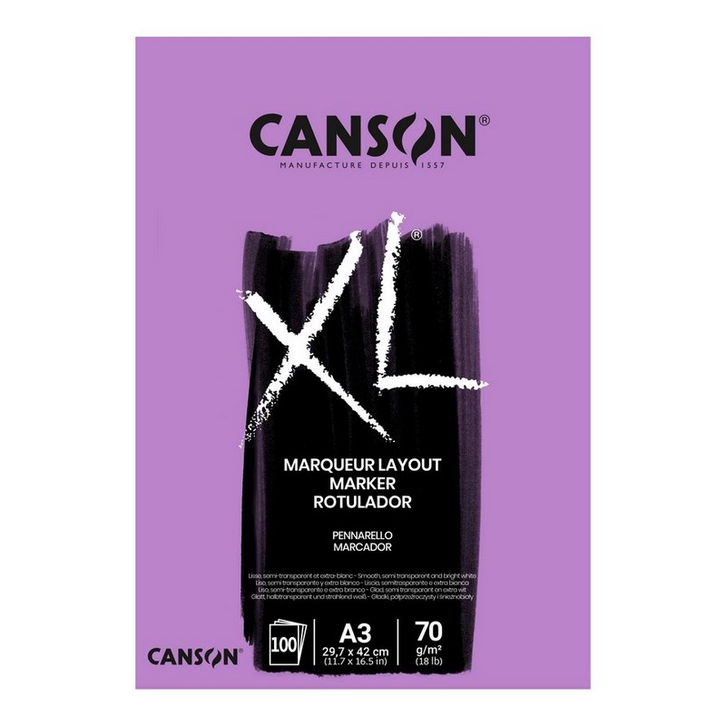 Blok CANSON XL Marker A3, 100 listů 70g