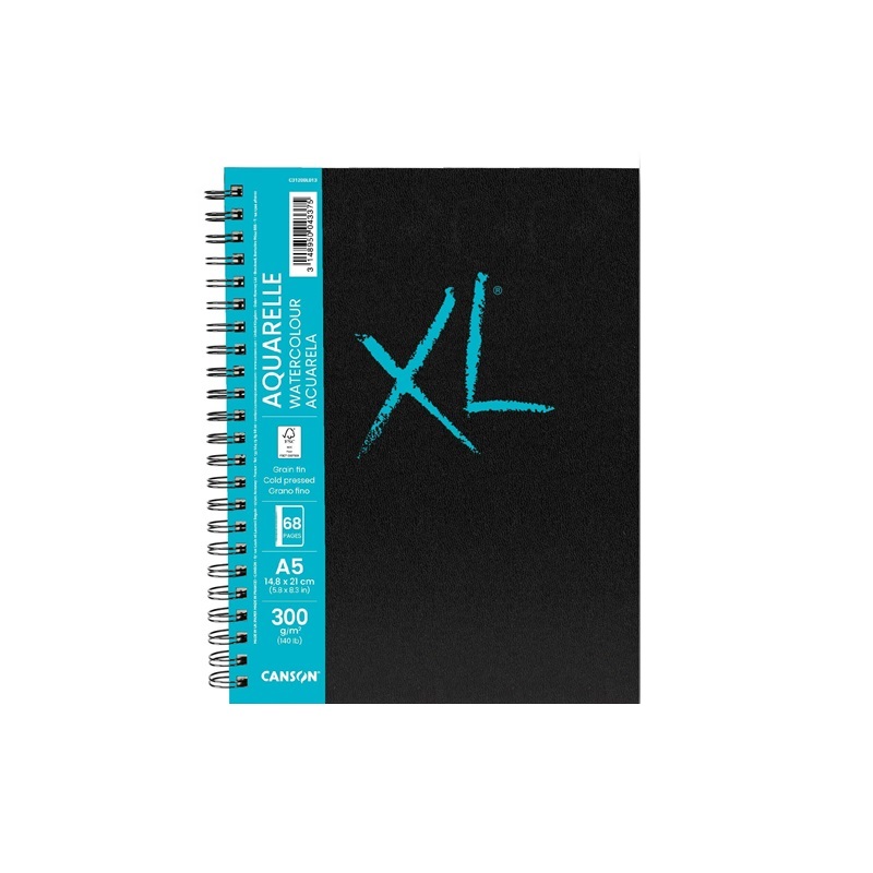 Skicář CANSON XL Book Aquarelle A5, 34 listů 300g