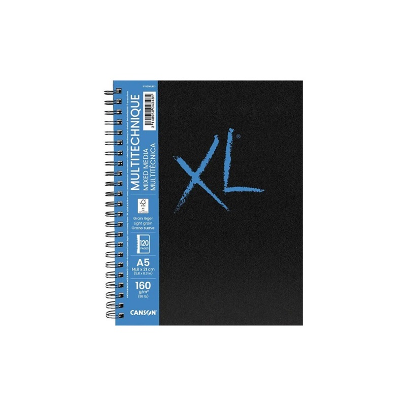 Skicář CANSON XL Book Mixed Media A5, 60 listů 160g
