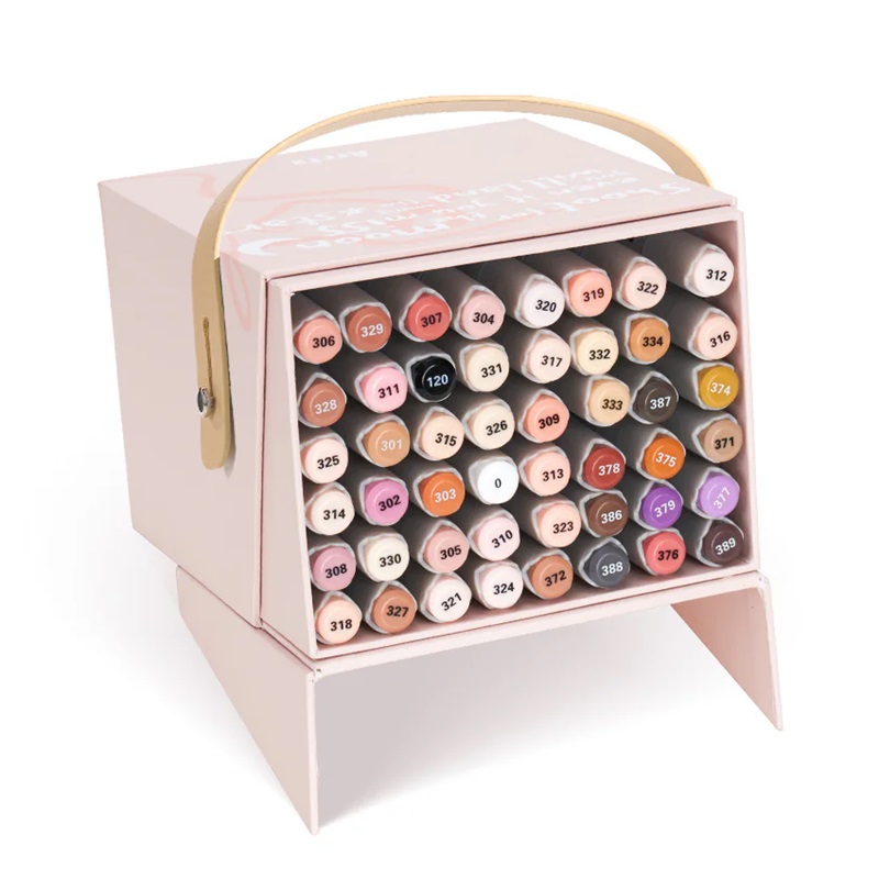 Lihové fixy ARRTX oboustranné Brush & Chisel, 48 ks pleťové