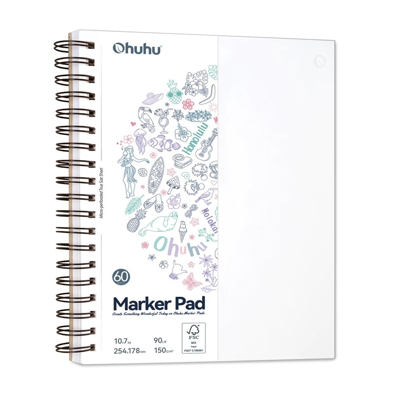 Skicář OHUHU Marker Pad 254x178mm, 60 listů