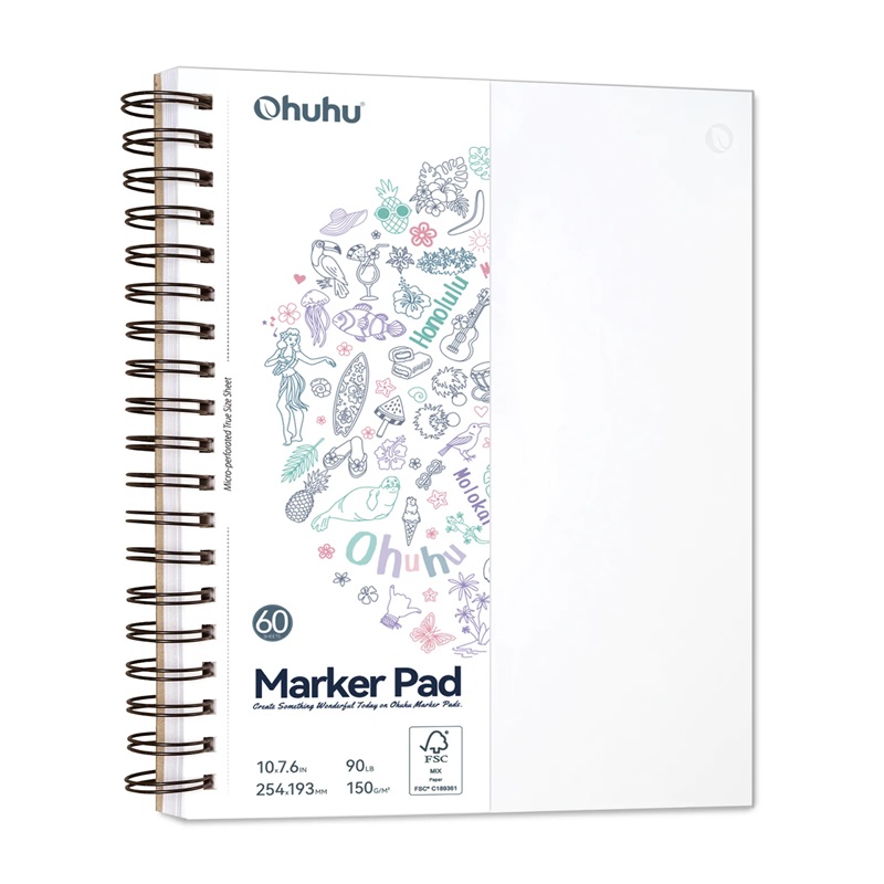 Skicář OHUHU Marker Pad 254x193mm, 60 listů
