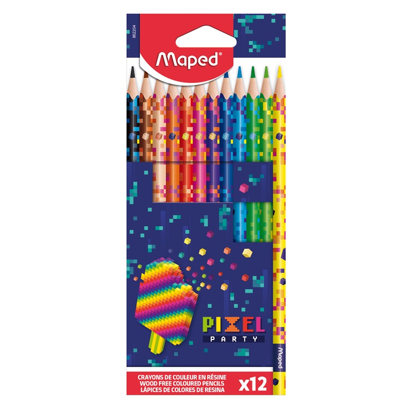 Pastelky MAPED Color Peps Pixel Party, 12ks