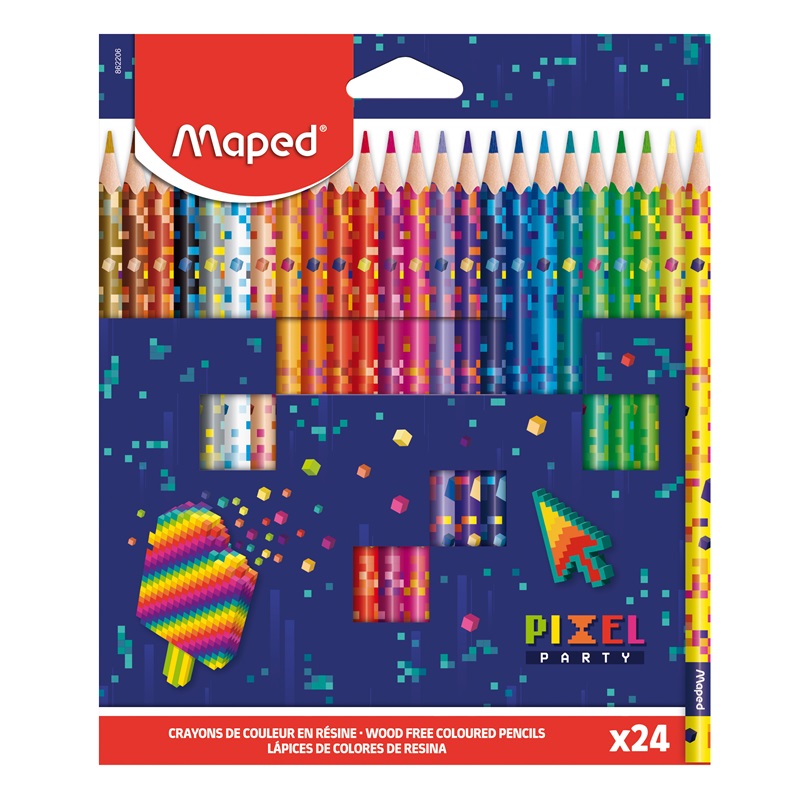 Pastelky MAPED Color Peps Pixel Party, 24ks