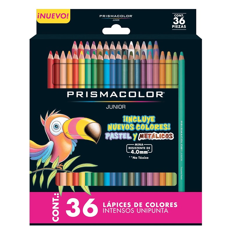Pigmentové pastelky PRISMACOLOR Junior, 36ks + pastelové a metalické