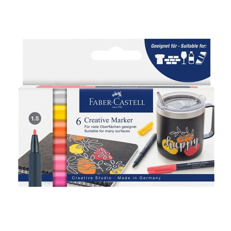 FABER-CASTELL Artist Pen Creative, set 6ks Summer Breeze