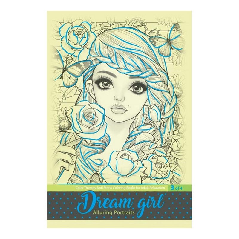 Relaxační omalovánky Dream Girl, žluté