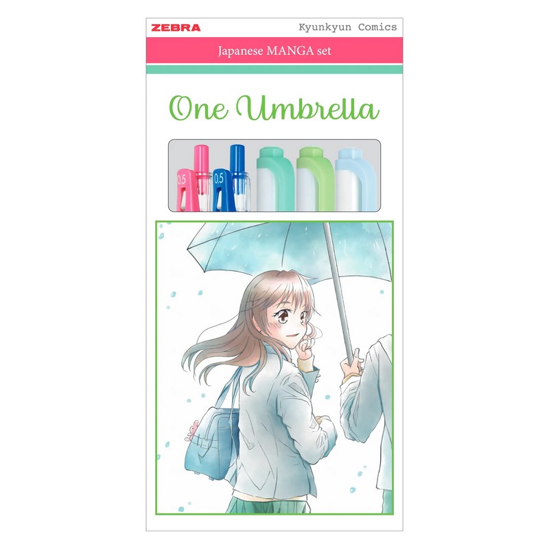 Kreativní sada ZEBRA Manga, 5ks One Umbrella