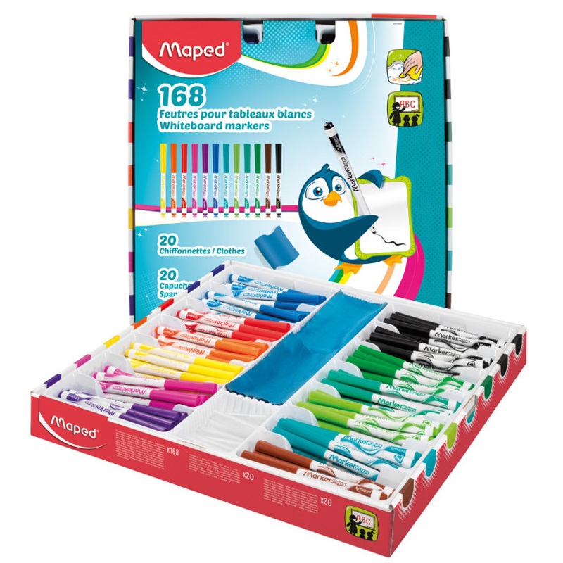 Whiteboard MAPED Marker Peps, 168ks v boxu