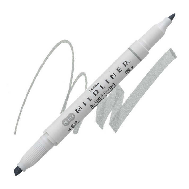 Zvýrazňovač ZEBRA Mildliner, šedý