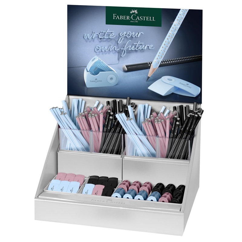 FABER-CASTELL grafitová tužka Grip Sparkle B, 192ks ve stojánku