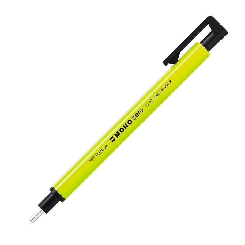 Gumovací tužka TOMBOW MONO Zero, neonová žlutá kulatá
