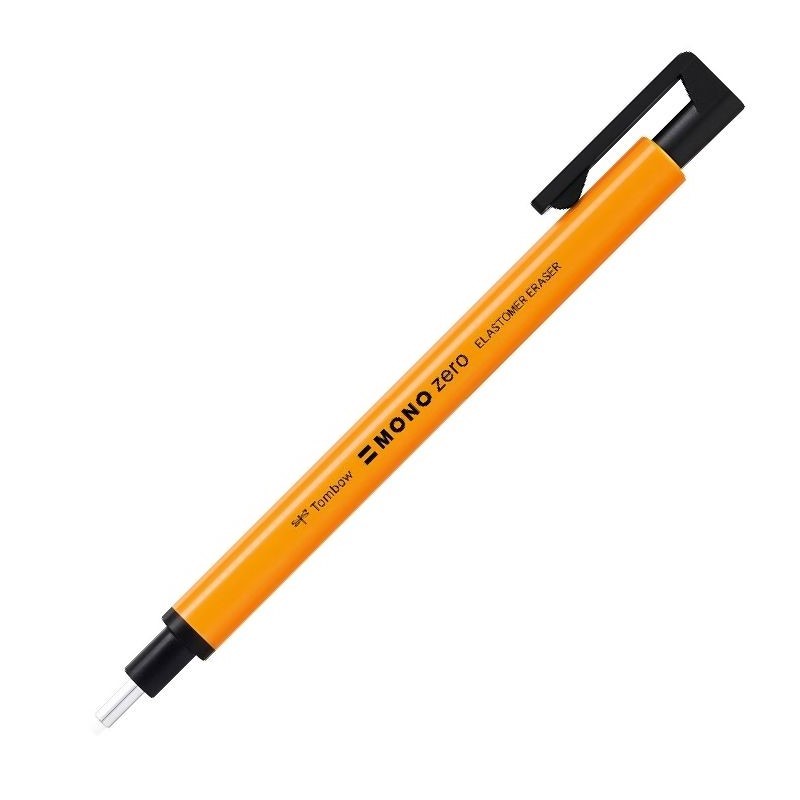 Gumovací tužka TOMBOW MONO Zero, neonová oranžová kulatá