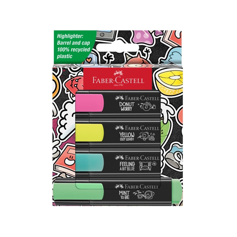FABER-CASTELL zvýrazňovač Textliner 1546, set 4ks GRAFFITI