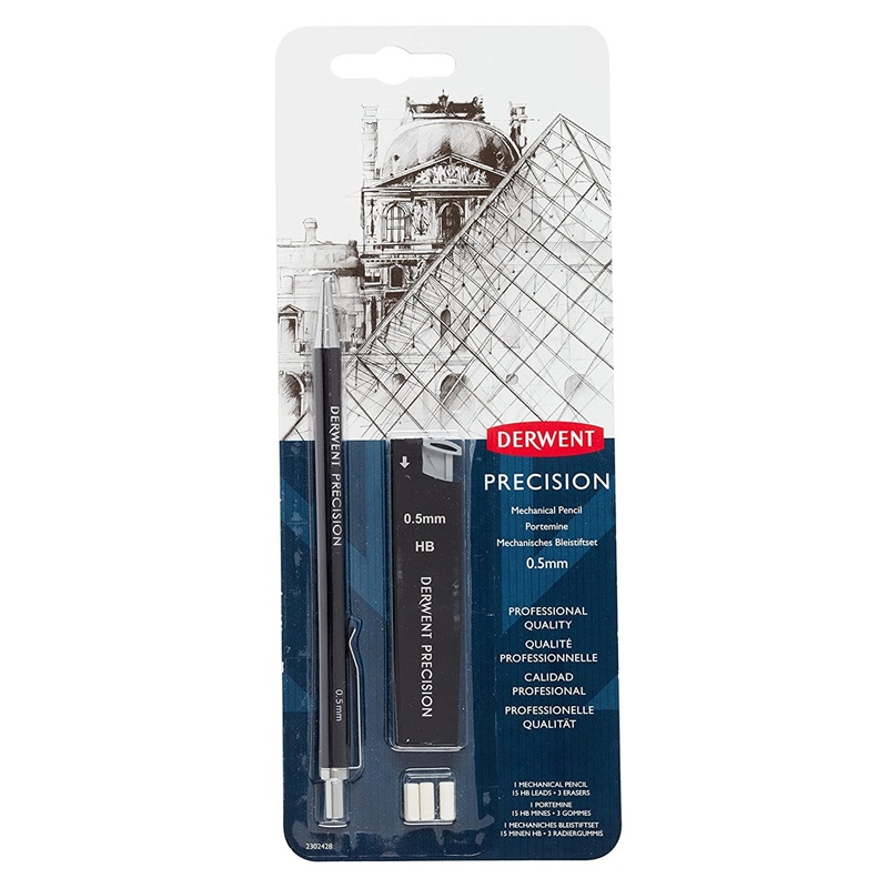 Mikrotužka DERWENT 0,5mm HB s příslušenstvím