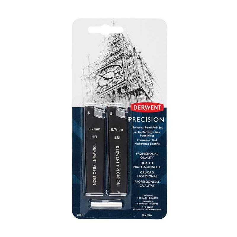 Náhradní tuhy do mikrotužky DERWENT 0,7mm HB a 2B