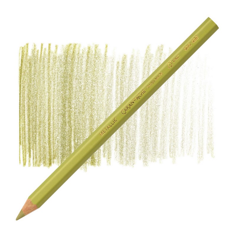 CARAN D'ACHE Metalická pastelka Maxi CARAN D'ACHE, zlatá