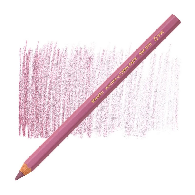 CARAN D'ACHE Metalická pastelka Maxi CARAN D'ACHE, růžová