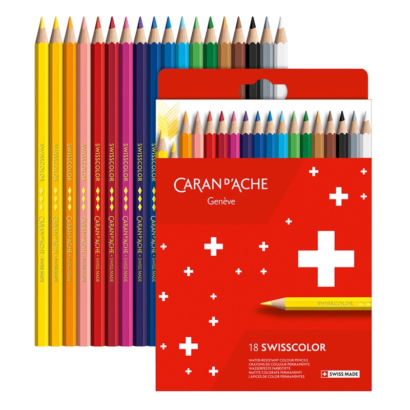 CARAN D'ACHE Permanentní pastelky Swisscolor CARAN D'ACHE, 18ks