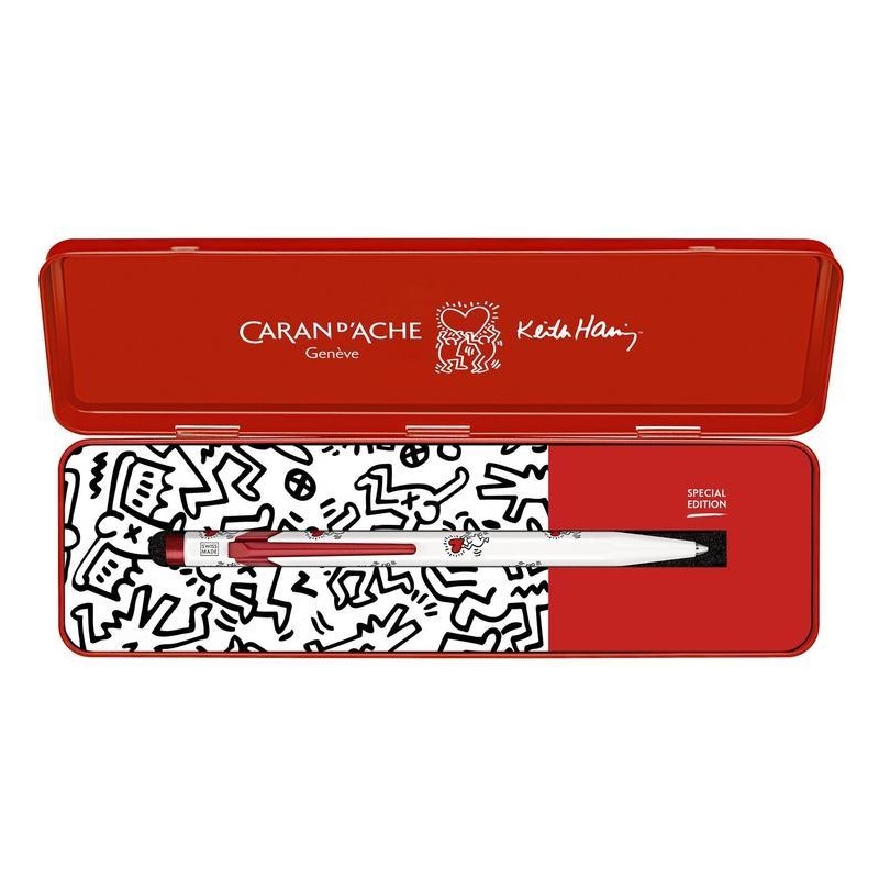 Kuličkové pero Keith Haring CARAN D'ACHE bílé M